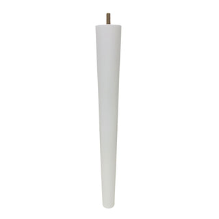 Adoored 53 - 30 x 400mm White Round Tapered Pine Furniture Leg