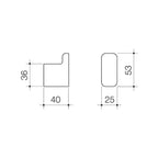 Caroma Brushed Brass Luna Robe Hook - Image 2 of 3