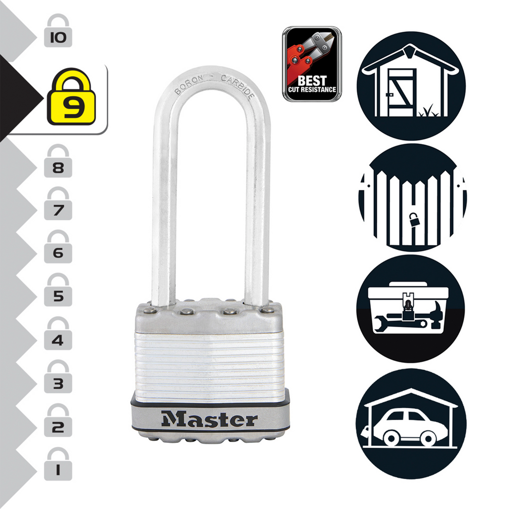 Master Lock 50mm Magnum With 64mm Extra Long Shackle Padlock - 2 Pack - Image 18 of 20