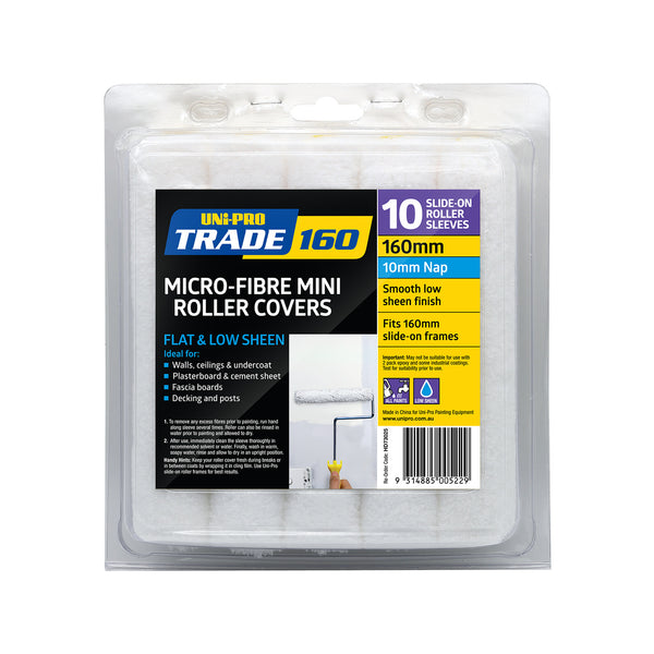 UNi-PRO Mini Roller Cover 160mm 10 Pack