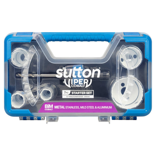 Sutton Tools 20-54mm Bi-Metal Viper Cobalt Starter Holesaw Set 7 Piece