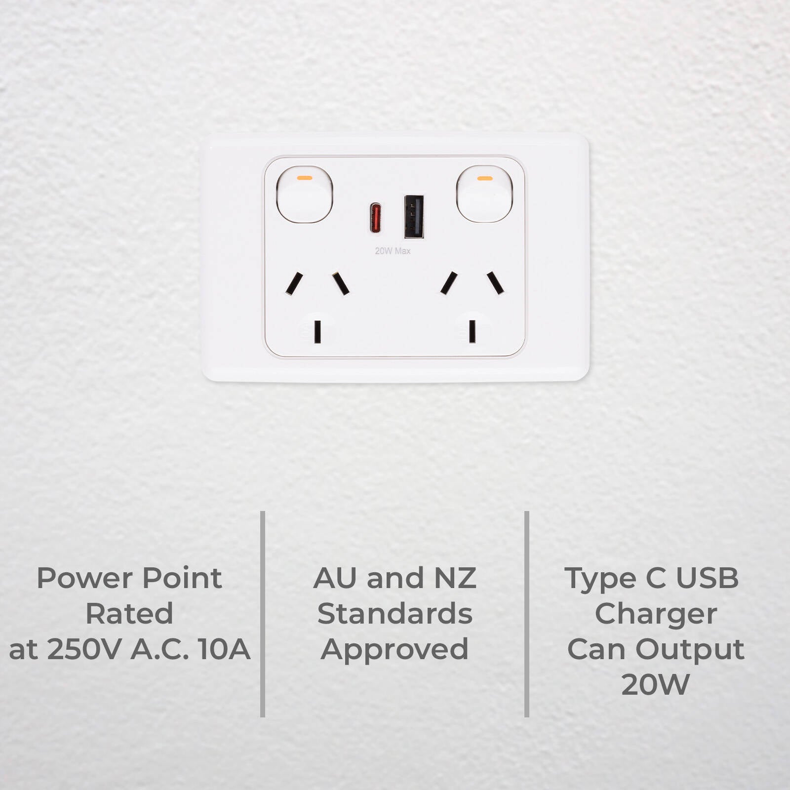DETA 6000 Double Power Point With USB A+C - Image 2 of 4