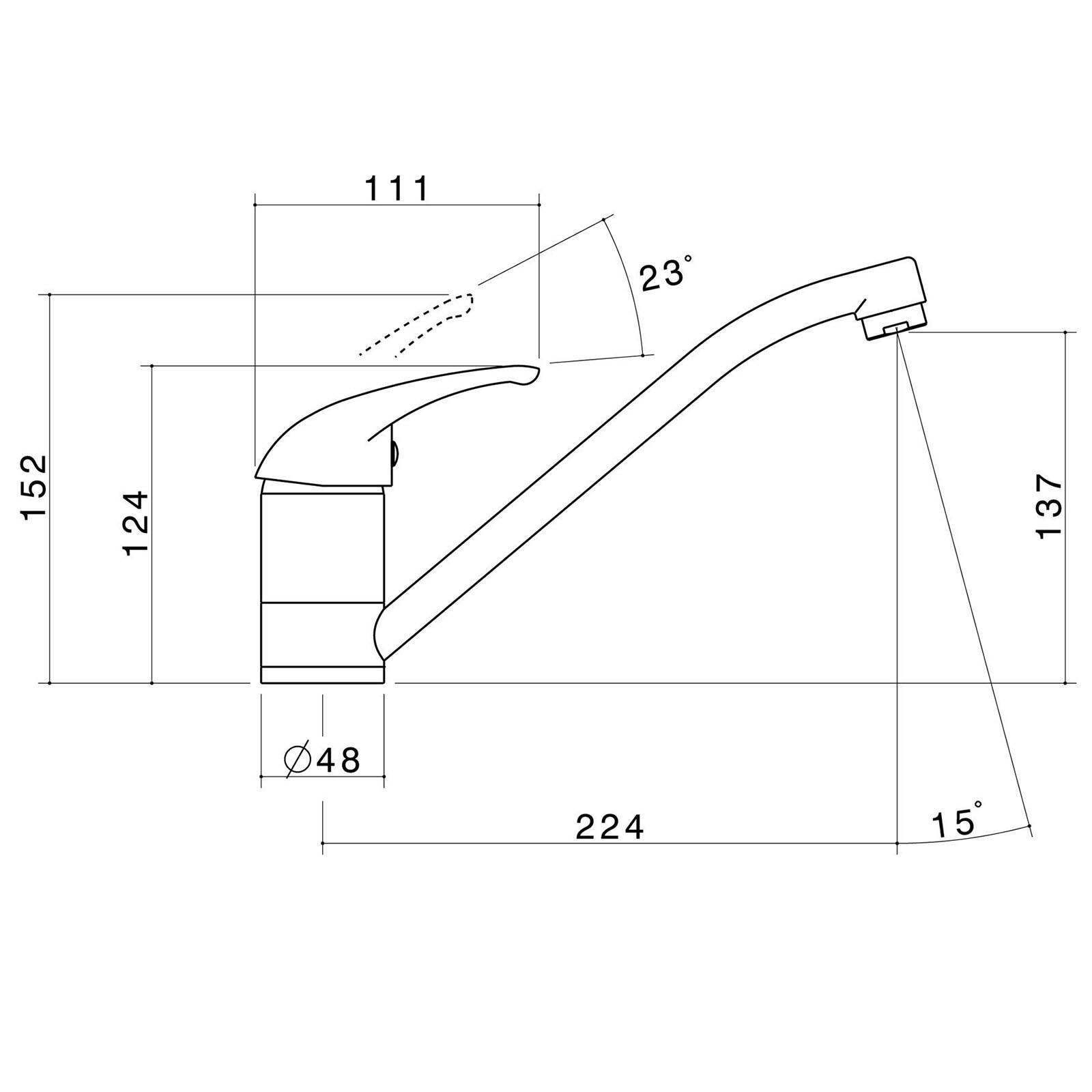 Caroma    Chrome Lead Free Elegance Sink Mixer - Image 2 of 2