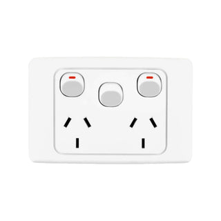 Deta Double Pole Double Power Point With Extra Switch