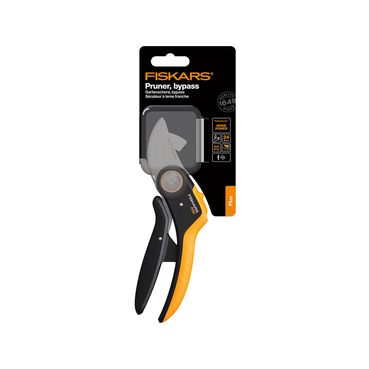Fiskars Plus 24mm PowerLever Bypass Pruner - Image 2 of 6