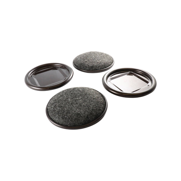 Surface Gard 72mm Brown Round Carpet Base Castor Cups