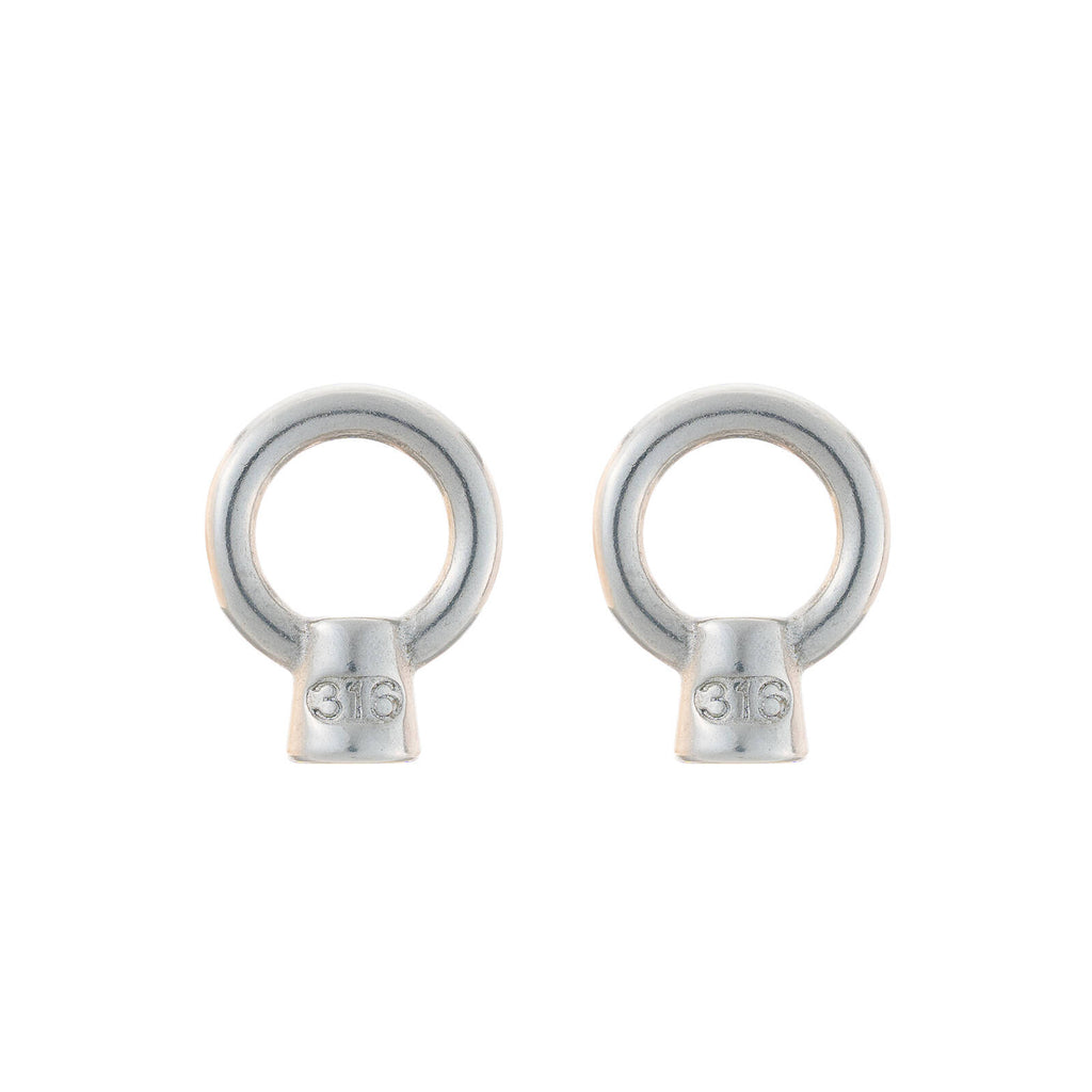 Taskmaster 6mm 316 Stainless Steel Eye Nut - 2 Pack - Image 2 of 4