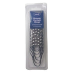 Barelli Chrome Shower Curtain Rings With Rollers - 12 Pack - Image 3 of 3
