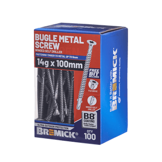 Bremick Metal Bugle Screw 14g x 100 T40 B8 PK100
