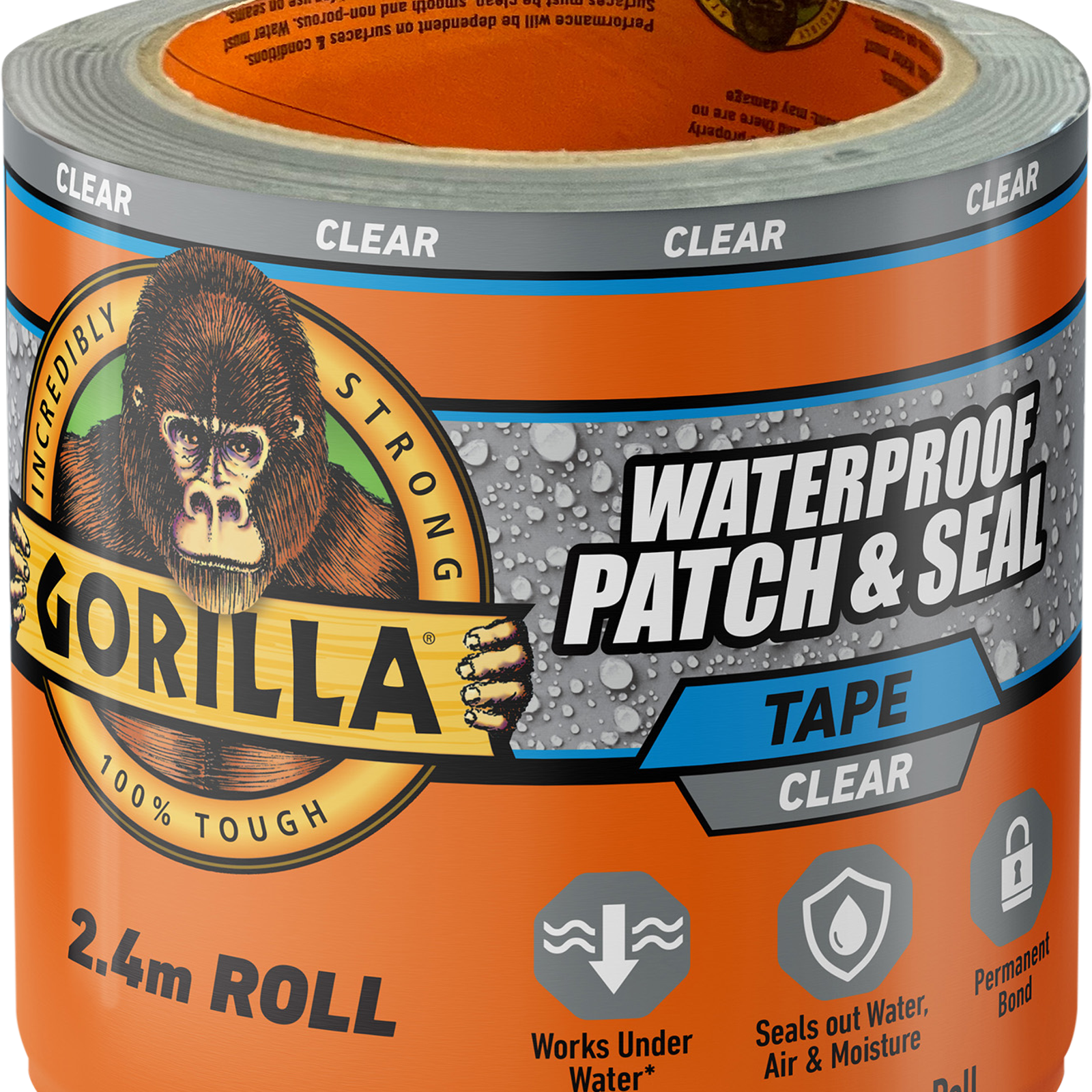 Gorilla 2.4m Clear Waterproof Patch And Seal Tape - Image 1 of 5