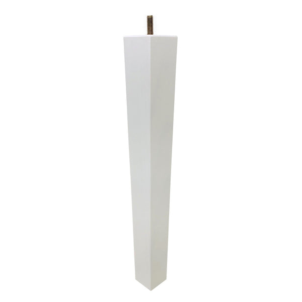 Adoored 53 - 40 x 400mm White Squared Tapered Pine Furniture Leg