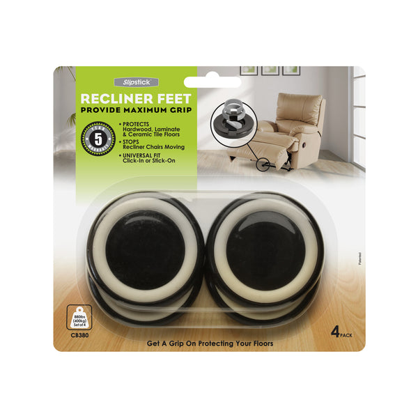 Slipstick Universal Fit Recliner Feet - Set of 4