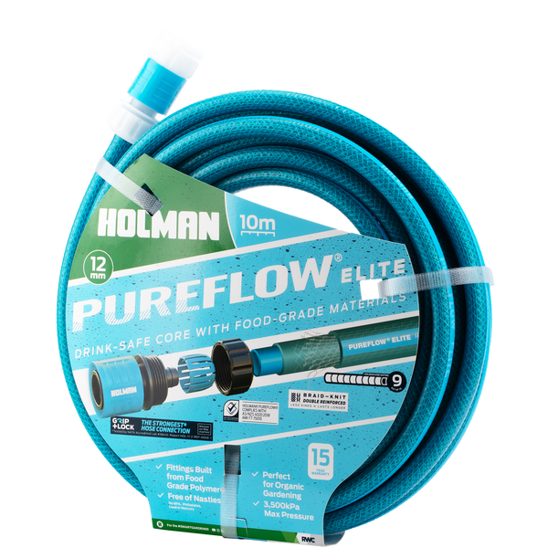 Holman 12mm × 10m PUREFLOW ELITE Drinking Water Safe Hose