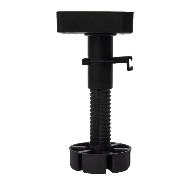 Hafele 150mm Black Adjustable Screw On Leg Set - 4 Pack