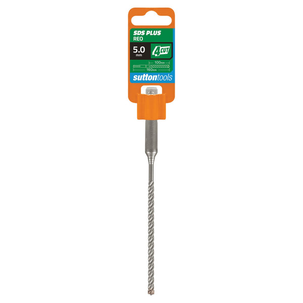 Sutton Tools 5.0 x 160mm 4 Cut SDS Plus Masonry Drill Bit