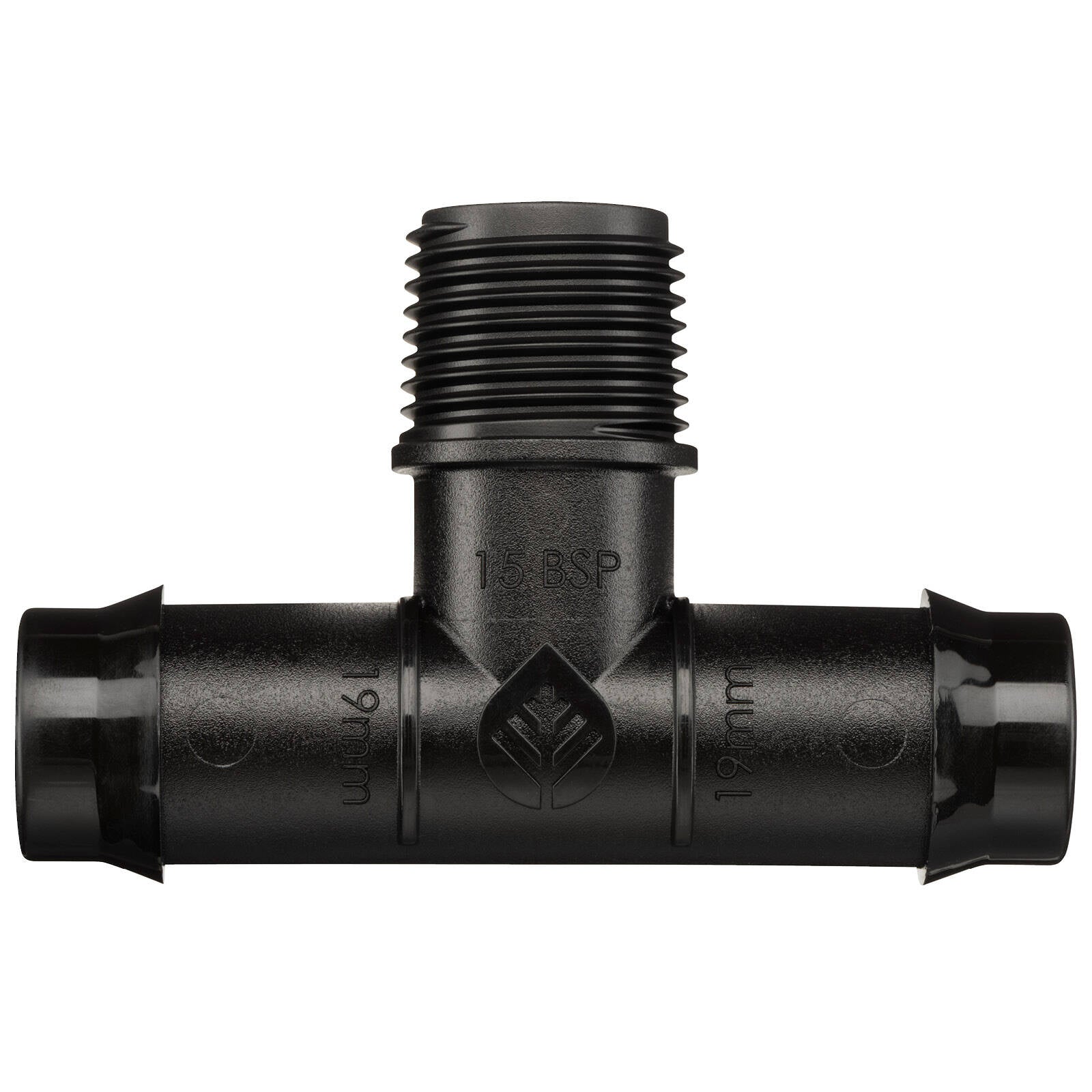 Pope 19mm Barbed x 15mm BSP Barbed Male Threaded Tee - Image 1 of 4