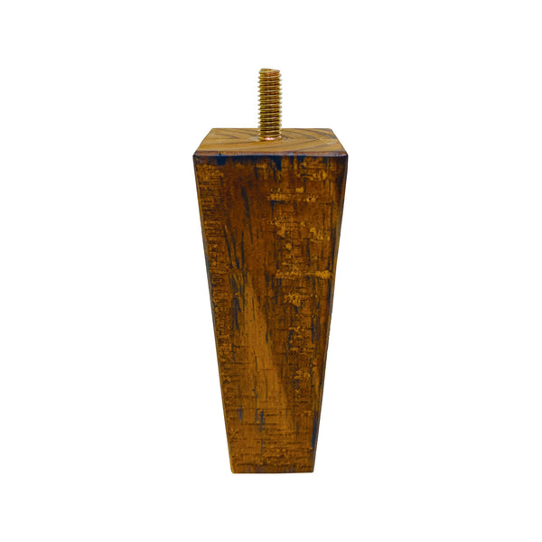 Adoored 53-40x150mm Square Rustic Tapered Wooden Leg