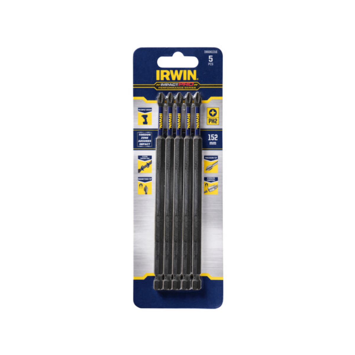IRWIN 152mm PH2 Impact Pro Performance - 5 Pack - Image 1 of 2
