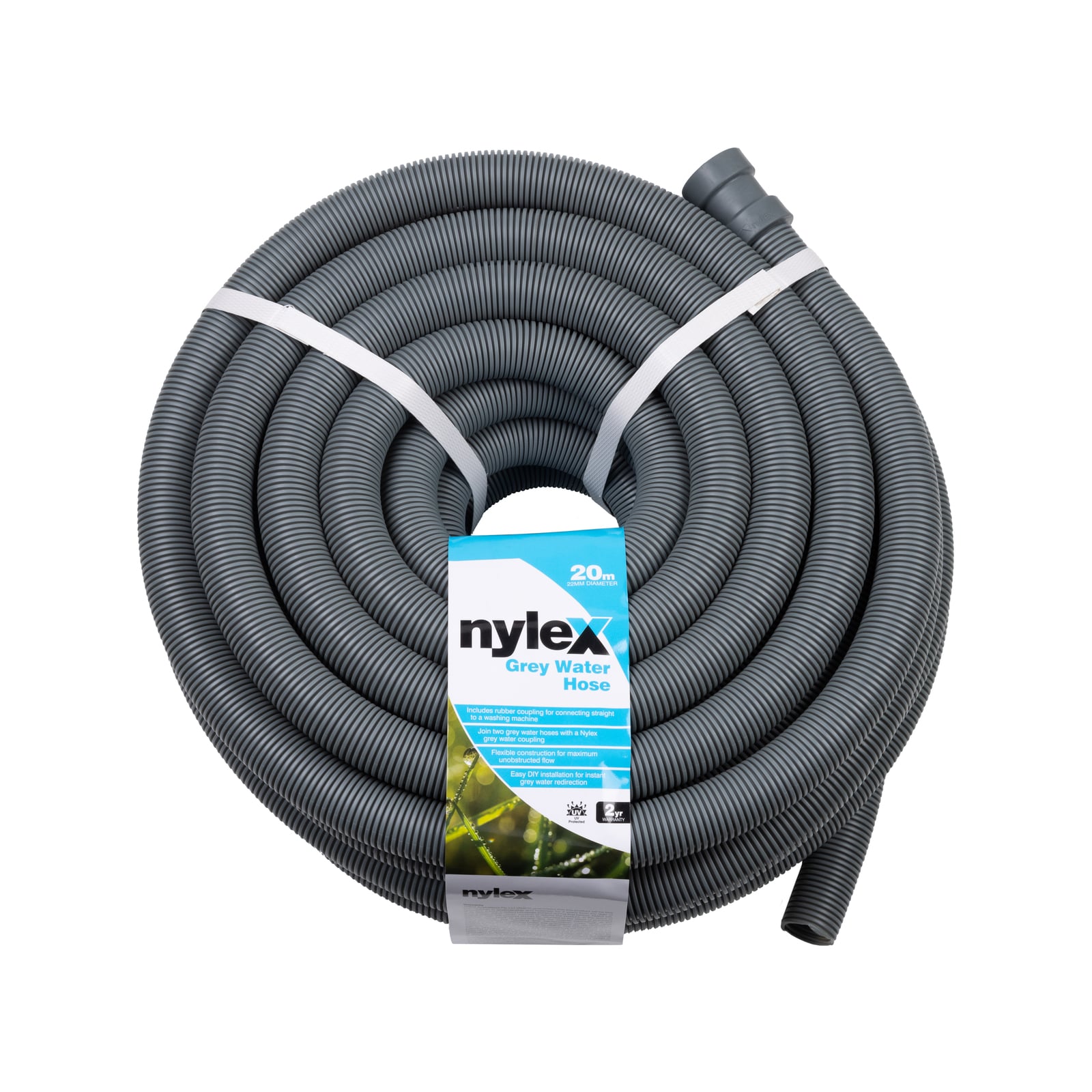 Nylex 20m x 22mm Grey Water Hose - Image 2 of 2