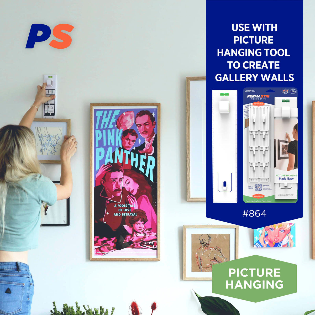 Permastik Extra Large Picture Hooks - 3 Pack - Image 8 of 8