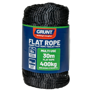 GRUNT 30m Black Flat Rope Refill Roll