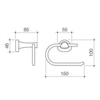 Caroma Polished Chrome Acacia Toilet Roll Holder - Image 2 of 2