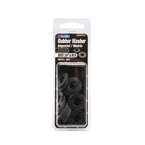 Zenith 3/8" And M10 Rubber Washer - 30 Pack