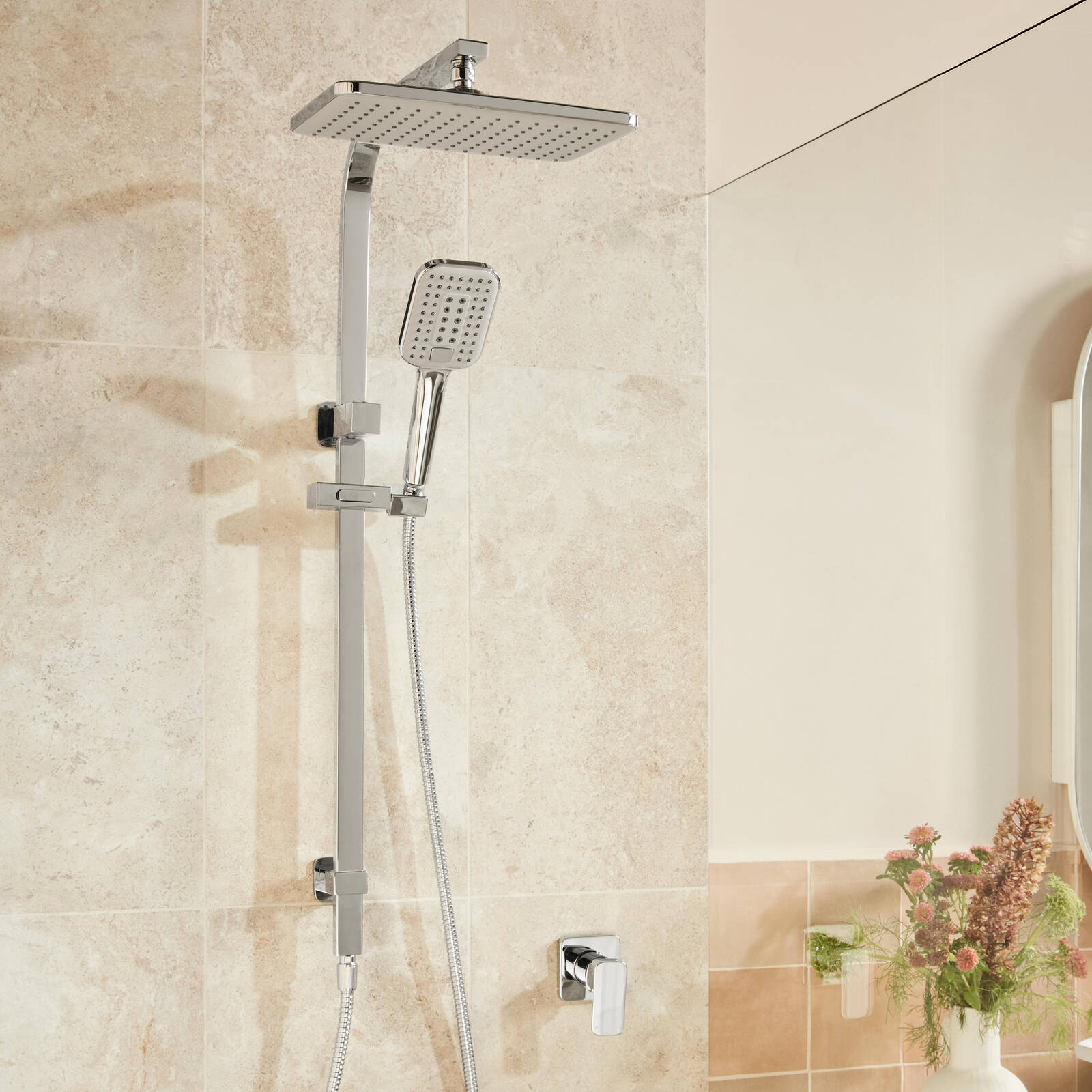 Mondella Chrome Lead Free Overture Shower / Wall Mixer - Image 6 of 7