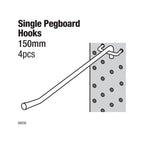 Everhang 150mm Single 5mm Hooks Pegboard - 4 Pack - Image 2 of 2
