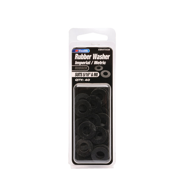 Zenith 5/16" And M8 Rubber Washer - 40 Pack