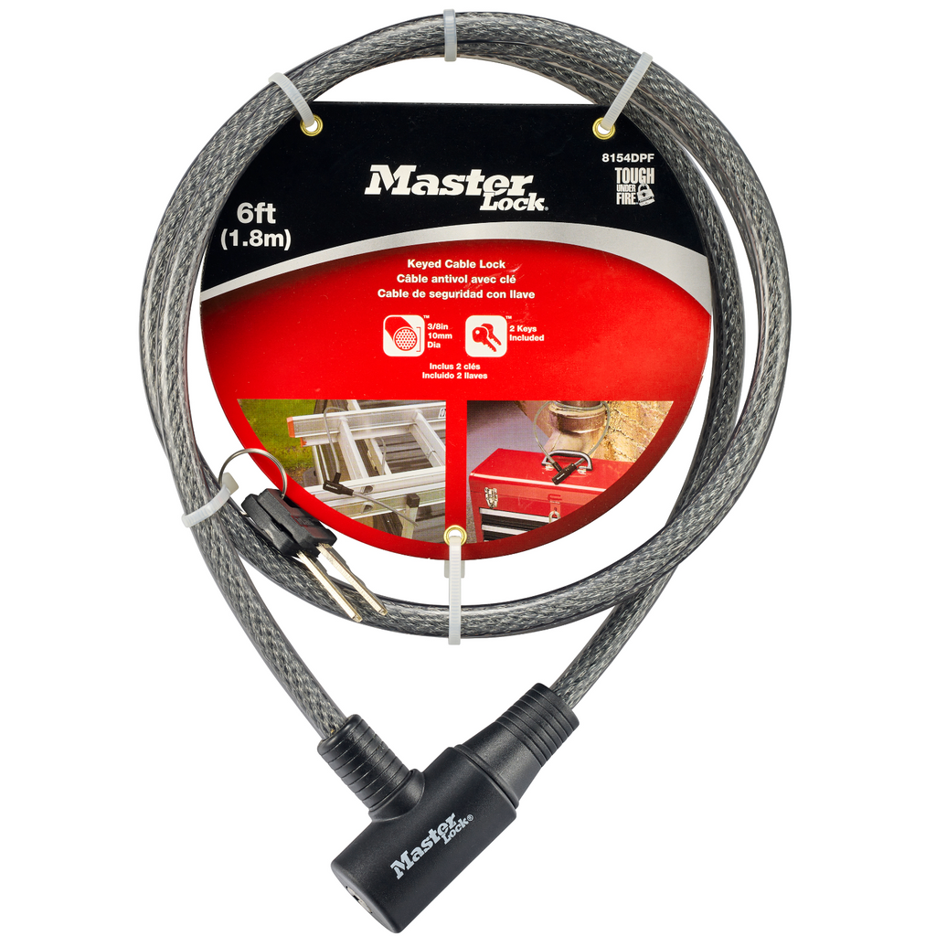 Master Lock 10mm x 1.8m Keyed Cable Lock - Image 7 of 16