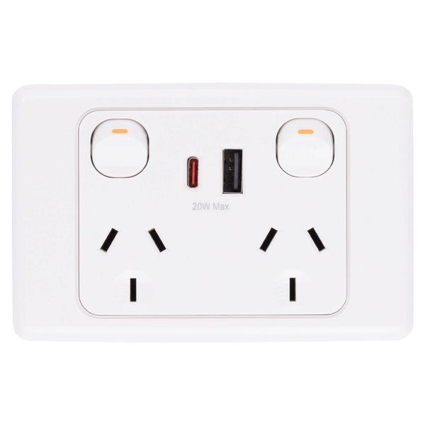 DETA 6000 Double Power Point With USB A+C