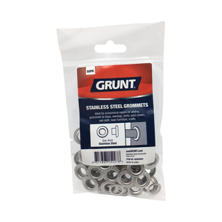 Grunt 8mm Stainless Steel Webbing Accessory Grommet - 50 Pack