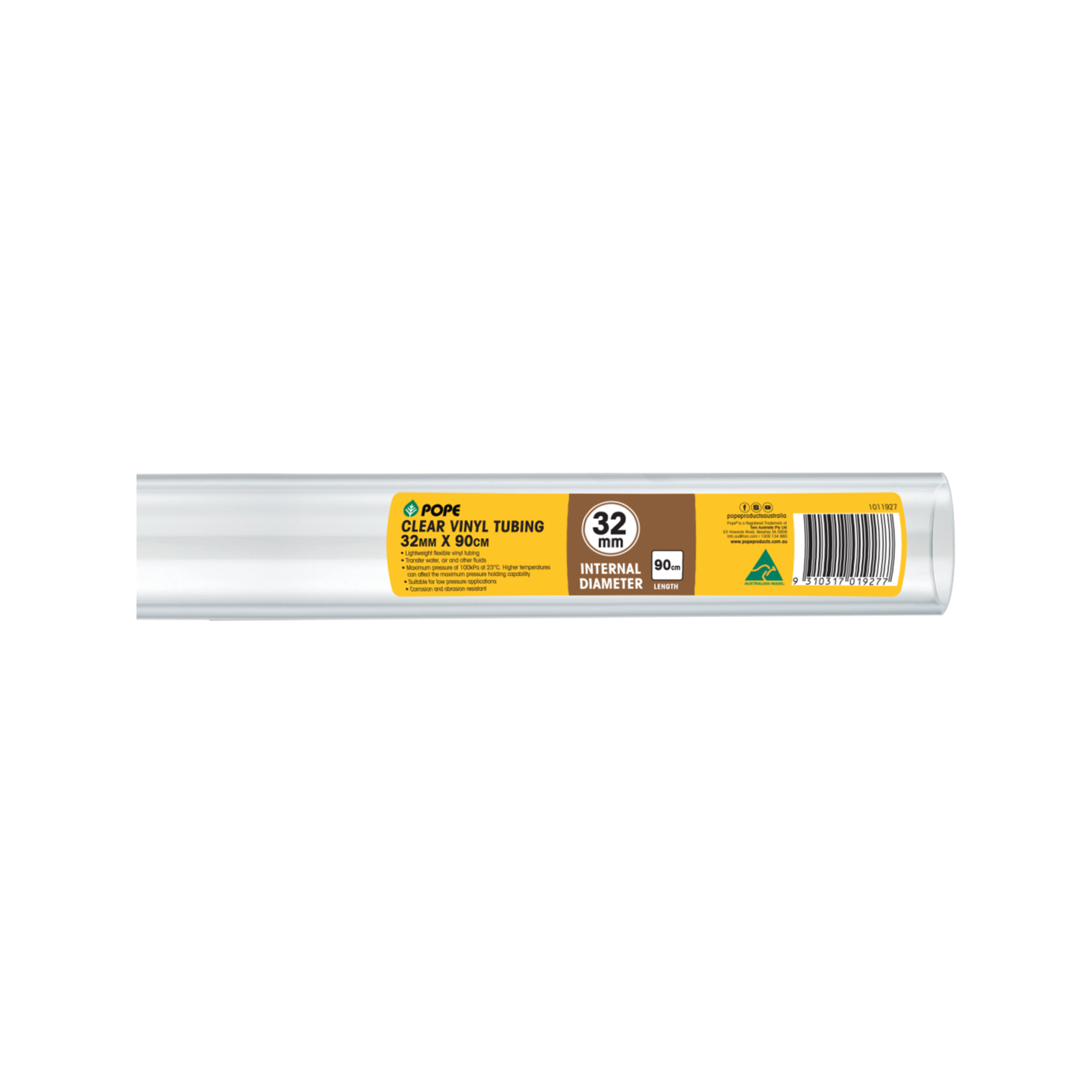 Pope 32mm x 90cm Clear Vinyl Tubing - Image 1 of 1