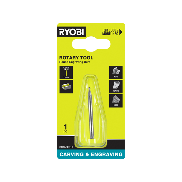 Ryobi 1.6mm Round Shaped Engraving Burr