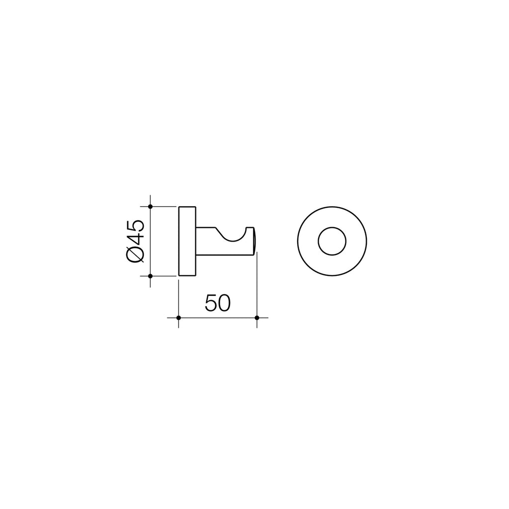 Caroma Matte Black Cosmo Robe Hook - Image 2 of 2