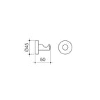 Caroma Matte Black Cosmo Robe Hook - Image 2 of 2