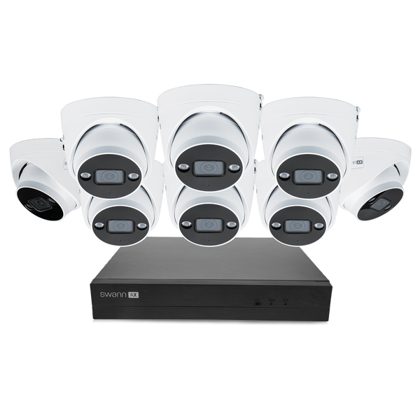 Swann AdvancedX Wired NVR Security System 8 Channel with 8 Dome Cameras