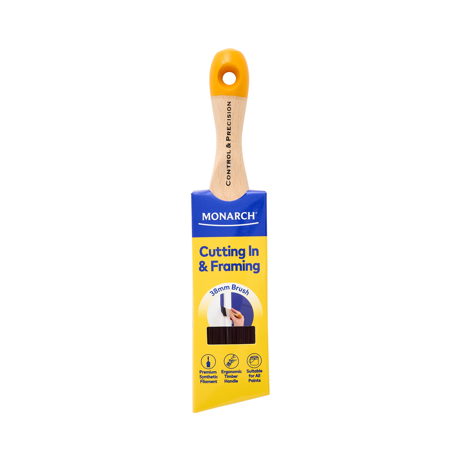 Monarch 25mm Cutting In And Framing Synthetic Paint Brush - 25mm - Image 1 of 3