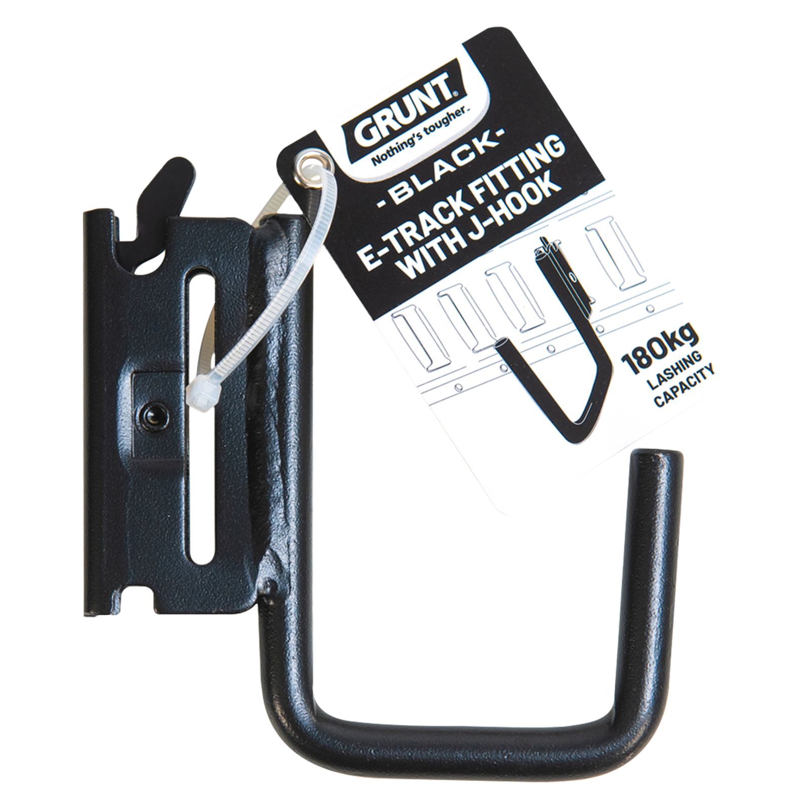 GRUNT Black E-Track Fitting with J Hook - Image 6 of 10