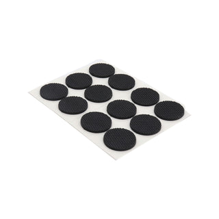 Surface Gard 19mm Black Round Foam Pad - 12 Piece