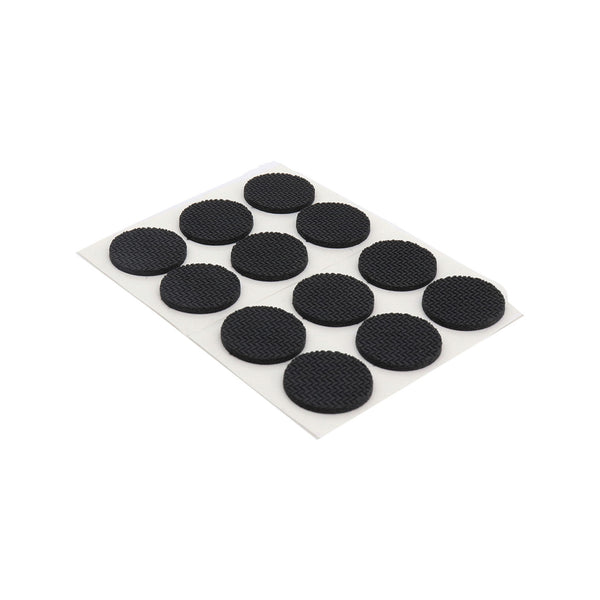 Surface Gard 19mm Black Round Foam Pad - 12 Piece