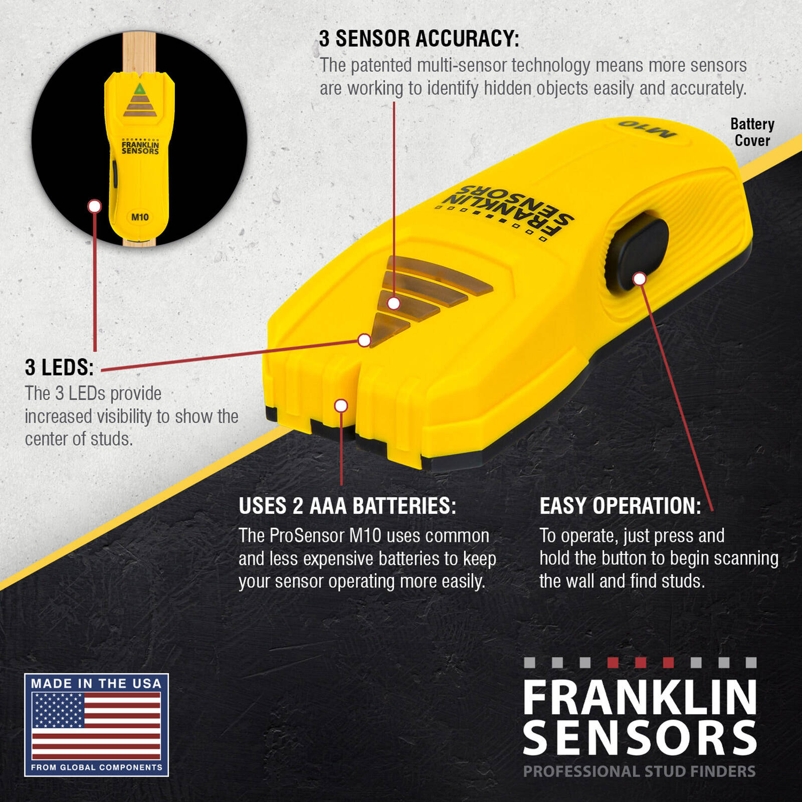 Franklin Sensors ProSensor M10 Professional Stud Finder - Image 7 of 8