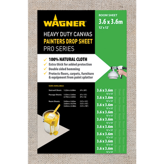 Wagner 3.65 x 3.65m Heavy Duty Canvas Drop Sheet
