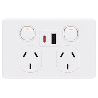 DETA X6 Double Power Point with USB A+C PD20W Fast Charging