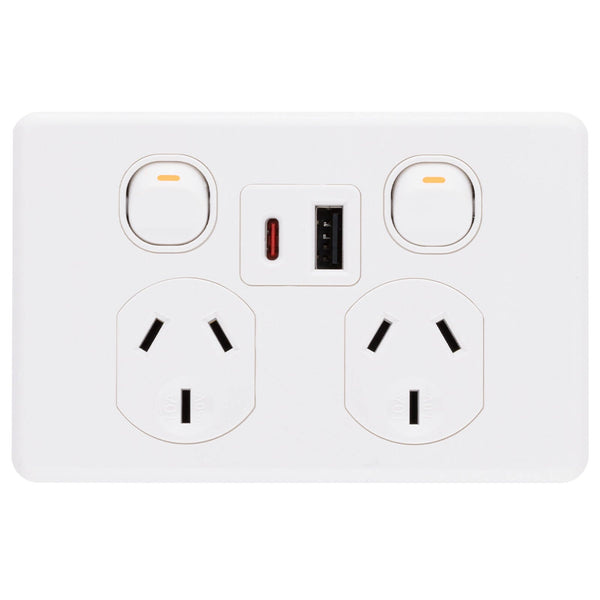 DETA X6 Double Power Point with USB A+C PD20W Fast Charging