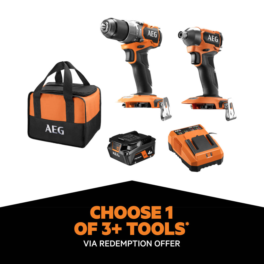AEG Powertools 18V Brushless Sub Compact 2-Piece 4.0Ah Kit - Image 1 of 8