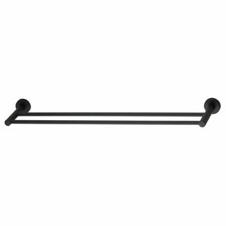 Mondella 620mm Matte Black Resonance Double Towel Rail