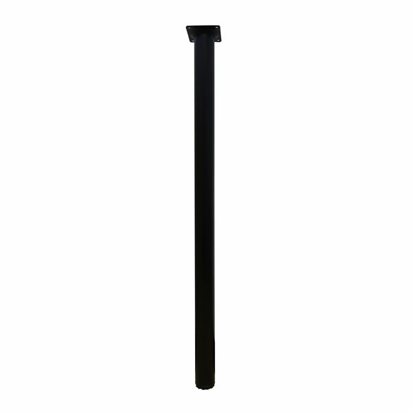 Adoored 40 x 710mm Black Metal Round Furniture Leg