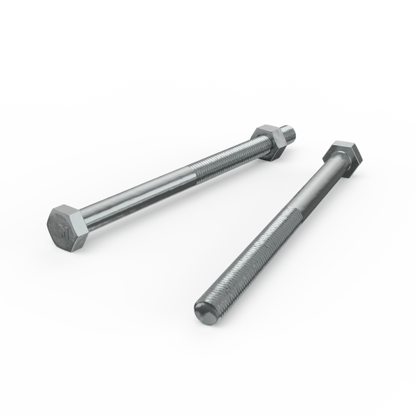 ZENITH M10 x 150mm Zinc Plated Hex Head Bolts and Nuts - Each